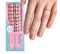 1 juego de uñas versátiles con revestimiento de color sólido, acabado brillante, durabilidad, ABS, cómodo uso durante todo día para cualquier evento, uñas de fácil aplicación