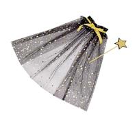1 juego de varita de estrellas y capa para niños, suave y transpirable, con varita mágica, para cosplay y fotografía, eventos, ropa de fantasía