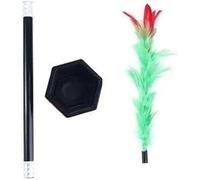 1 juego de varita mágica negra a flor para jugar magia cerca Magic Prop Magic Flower Stick Magic Kits accesorios juegos trucos de magia varita mágica