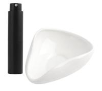 1 juego de vasos dosificadores de granos de café y botella de spray, botella de spray RDT y cuenco dosificador de café de cerámica para cafetería de café expreso adecuado para amantes del café, té y