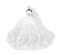 1 juego de vestidos de boda para muñecas, incluyendo 1 vestido de novia y 1 velo, juguetes de vestir, ropa para muñecas, juegos de ropa para muñecas, accesorios para muñecas de juguete