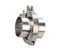 1 Juego de virola de soldadura de tubo de brida de 1,5 ''-6-1/4'' + abrazadera triple + junta de PTFE o silicona acero inoxidable SUS SS 304 TriClamp(63mmOD77.5mm)