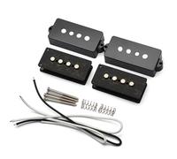 1 Juego for Kits de pastilla de bajo aln-ico 5 PB-bobina de fibra/pieza de poste en V/Kit de pastilla de Cable de tela encerada for Kits de pastilla de bajo PB