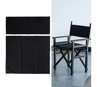 1 Juego Fundas para Sillas,Reemplazo de Lienzos para Sillas de Director,Directores Kit de Cubierta de Asiento de Reemplazo,Protector de Taburete,Duradera y Fácil de Limpiar Muebles Accesorios(Negro)