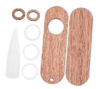 1 Juego musicales Kazoo de madera Instrumento de acompañamiento instrumentos bucales kazoos acompañamiento de guitarra de madera flautas de armónica de HEMOTON