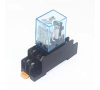 1 juego MY2P HH52P MY2NJ bobina de relé General DPDT Mini interruptor de relé electromagnético con Base de enchufe LED AC 110V 220V DC 12V 24V(AC24V)