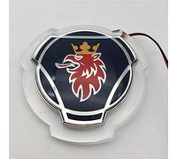 1 juego para Scania Auto Camión Rejilla delantera Azul y Rojo Griffin Logo Insignia Emblema con luz LED 24V color blanco
