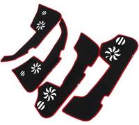 1 Juego Pegatinas Anti Patadas Puerta para Mercedes Benz AMG 2010 2011 2012, Material Plastico Duradero Fuerte Confiable Protector Interior Coche,Red