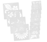 1 Juego Plantilla Reutilizable de Flores para Pintar Dibujo para Decoración Muebles para Proyectos de Manualidades y Enseñanza Artística