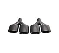 1 Juego Terminales Escape Coche Acero Inoxidable Negro Silenciador Doble Salida Con Interfaz 57mm Para W204 W211 YTdhfDGJ