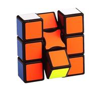 1 juguete de dados de 1 x 3 x 3, juguete para aliviar el estrés, cubo transformador, mini juguete de cubo de pensamiento, adecuado para niños y adultos (negro)