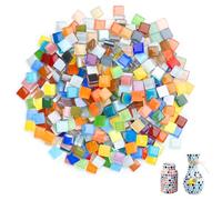 1 kg de Azulejos de Mosaico de Cristal Coloridos, Pequeños Azulejos de Mosaico para Manualidades, Piedras Coloridas para Baño, Decoración del Hogar, Proyectos (1000g)