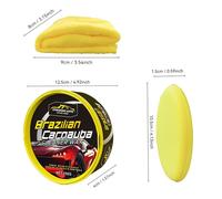 1 kit universal de cera para coche de 280G - Compuesto de para pintura de coche blanca/negra//, protector de larga duración y resistente a los arañazos, toalla de microfibra y esponja