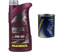 1 L MANNOL Aceite Motor Diesel Turbo 5W-40 Motor Flush Limpiador