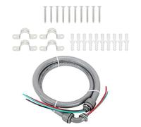 1. Látigo de conducto eléctrico flexible de 4 pies y 1/2 pulgada con alambre de calibre 10, no metálico, hermético, para montaje de alimentación de CA