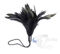 1 látigo de plumas para pareja, accesorio de felpa para pala (negro).