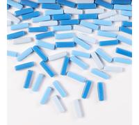 1 LB 5x20mm Tiras de vidrio Mosaico Azulejos para la decoración del hogar, mini azulejo de vidrio reciclado para bricolaje, manualidades, arte y pasatiempos de bricolaje para niños (RS201)