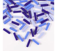 1 LB 5x20mm Tiras de vidrio Mosaico Azulejos para la decoración del hogar, mini azulejo de vidrio reciclado para bricolaje, manualidades, arte y pasatiempos de bricolaje para niños (RS200)