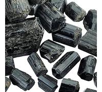 1 libra (460 g) Piedras crudas de turmalina negra natural Cristales de roca en bruto para tumbling, cabbing, envoltura de alambre, Wicca y Reiki-10x10x5-25x20x15mm