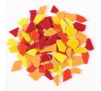 1 libra mini baldosas de vidrio de mosaico de esmalte irregular para artesanías suministros de mosaico a granel, tamaño pequeño aleatorio de piezas de vidrio reciclado rotas para bricolaje (RB500)