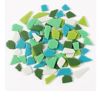 1 libra mini baldosas de vidrio de mosaico de esmalte irregular para artesanías suministros de mosaico a granel, tamaño pequeño aleatorio de piezas de vidrio reciclado rotas para bricolaje (RB300)