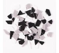 1 libra mini baldosas de vidrio de mosaico de esmalte irregular para artesanías suministros de mosaico a granel, tamaño pequeño aleatorio de piezas de vidrio reciclado rotas para bricolaje (RB100)