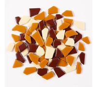 1 libra mini baldosas de vidrio de mosaico de esmalte irregular para artesanías suministros de mosaico a granel, tamaño pequeño aleatorio de piezas de vidrio reciclado rotas para bricolaje (RB400)