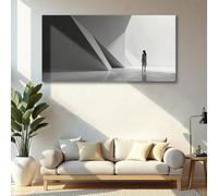 1 lienzo de arte de pared con paisaje moderno póster dorado majestuoso minimalismo digital con decoración para baño y dormitorio marco de 90 x 180 cm