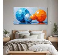 1 lienzo de paisaje moderno grande para pared arte suave melancólico y dramático Decoración geométrica abstracta para baño y dormitorio marco de 55 x 110 cm
