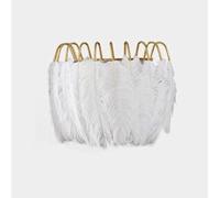 1 Light Wall with White Feather Shade Wall Lamp Nordic Elegant Creativity Meta