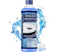 1 limpiador concentrado para robot de limpieza de 1000 ml, aroma extra fresco, sin rayas ni espuma + vaso dosificador, limpiador de suelos, etc.