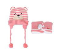 1 Lindo Gorro Para Niños Y 1 Bufanda, Gorro Cálido Para Bebé, Gorro Protector De Oídos Para Bebé, Accesorios De Invierno Para Bebé
