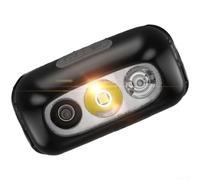 1: Linterna frontal LED recargable, control de gestos con sensor de movimiento, 200 m de largo alcance, carga rápida, ángulo ajustable para acampar y pescar