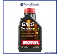 MOTUL 8100 X-Clean 5W40 Totalmente Sintético Aceite de Motor 1Liter Botella