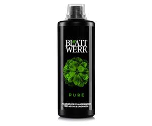 1 litro de abono universal BLATTWERK Pure Bio, abono vegano y orgánico NPK con aminoácidos fertilizante natural líquido de la hierba para el césped, frutas y verduras, plantas de balcón/jardín