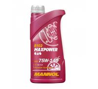 MANNOL | MAXPOWER 4X4 75W-140 | MN8102-1 | 1L | Aceite Sintético para Engranajes y Diferenciales | API GL-5 LS | Lubricación Extrema y Rendimiento Óptimo