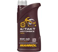 1 Litro MANNOL Aceite Motor 4 Tiempos Motocicleta 7834 SAE 5W-40 API SP JASO MA2