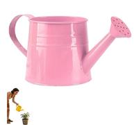 1 litro pequeño de metal Watering Can, Gardening Water Pot with Sprinkler Head, Vintage Galvanized Sprinkling Can for Indoor & Outdoor Plants, Flowers, Balcony Gardening (Light Pink)