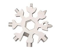 1 llave de copo de nieve 18 en 1 llavero hexagonal multifunción al aire libre llave de senderismo llavero bolsillo multiusos bicicleta equitación herramientas portátiles