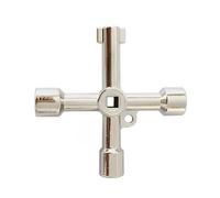 1 llave triangular de 4 vías llave cruzada multifunción caja de medidor de agua, electricidad y gas control universal armario de llaves de puerta