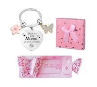 1 Llavero, 1 Caja De Regalo Rosa Y 1 Tarjeta De Cumpleaños, Regalo De Cumpleaños De La Madre, Exquisito Llavero, Pequeños Objetos Emocionales.