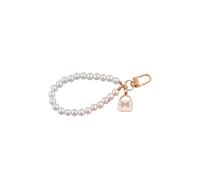 1 llavero con colgante de cadena de perlas de imitación con forma de corazón y lazo for teléfono, ideal for bolso o bolso.(Type4)