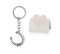 1 Llavero con Forma De Herradura Y 1 Tarjeta, Llavero De Regalo Creativo, Llavero Sencillo Y Moderno, Llavero Decorativo