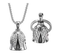 1 Llavero De Campana, 1 Collar De Campana, Llavero De Campana Protectora, Accesorios De Campana De Metal, Colgante De Llavero