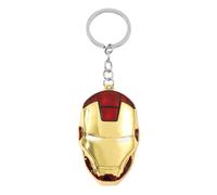 1 llavero de Iron Man de Marvel, colgante de máscara de Vengadores de metal, llavero de coche de moda, adorno para mochila, regalo coleccionable para fans de películas, hombres