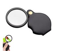 1 lupa de bolsillo de 15 unidades, lupa de lectura plegable con 1 paño de limpieza y 1 funda negra para lectura, libros, periódicos, tarjetas, joyas, reparación de joyas