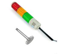 1 luz de advertencia de torre de alarma de tres colores de 3 capas con sonido para máquinas, tornos LTA-205J-3 (luz intermitente de 24 V CC)
