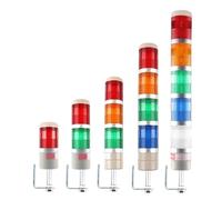 1 luz LED de advertencia for torre de señalización lateral colgante multicapa industrial, 12 V CC/24 V CA 220 V, sin zumbador ni parpadeo.(4Layers 24V no Buz)