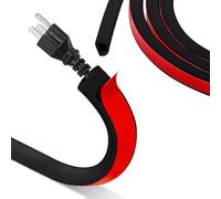 1 m Mini canaleta autoadhesiva para cables, flexible, semicircular, para protección de cables, para protección de cables, para exteriores, resistente a la intemperie, para ocultar 1 cable (negro)