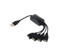 1 Macho una 4 Hembra USB HUB Divisor Extender Cable USB 2.0 ExtensióN Cable de Datos Adaptador de Corriente Convertidor de Enchufe